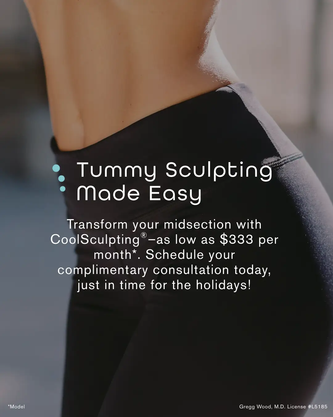 woman with flat, toned stomach