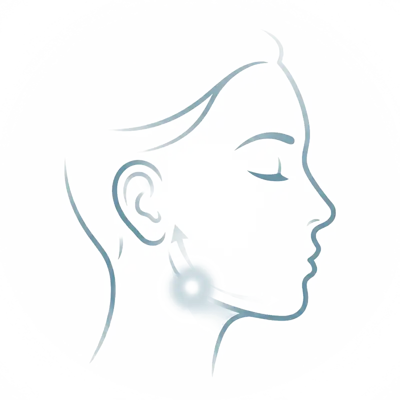 Base of the jawline treatment area illustration